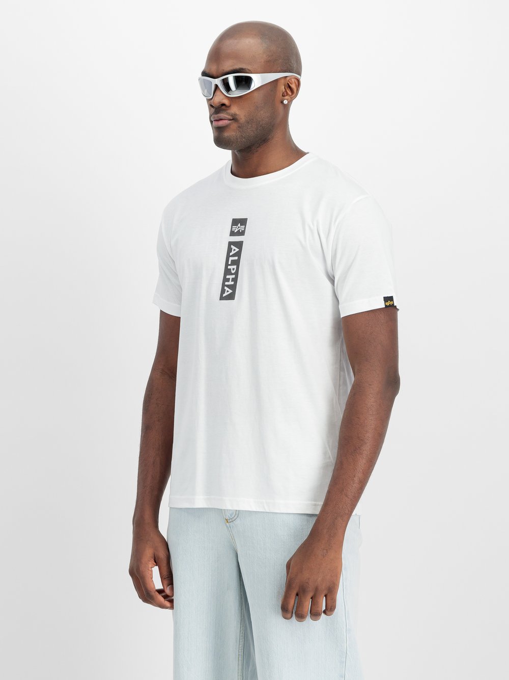 Alpha Industries T-Shirt Herren Baumwolle weiß bedruckt, XXXL