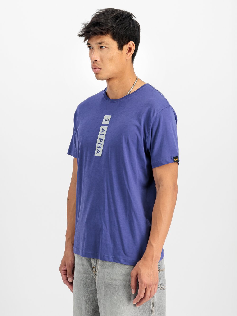 Alpha Industries T-Shirt Herren Baumwolle lila, L