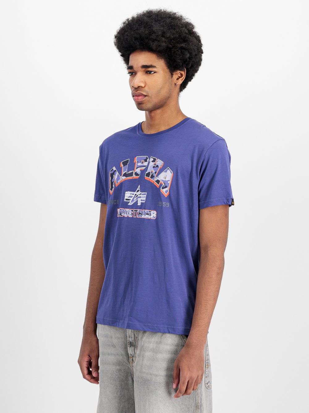 Alpha Industries T-Shirt Herren Baumwolle lila, XL