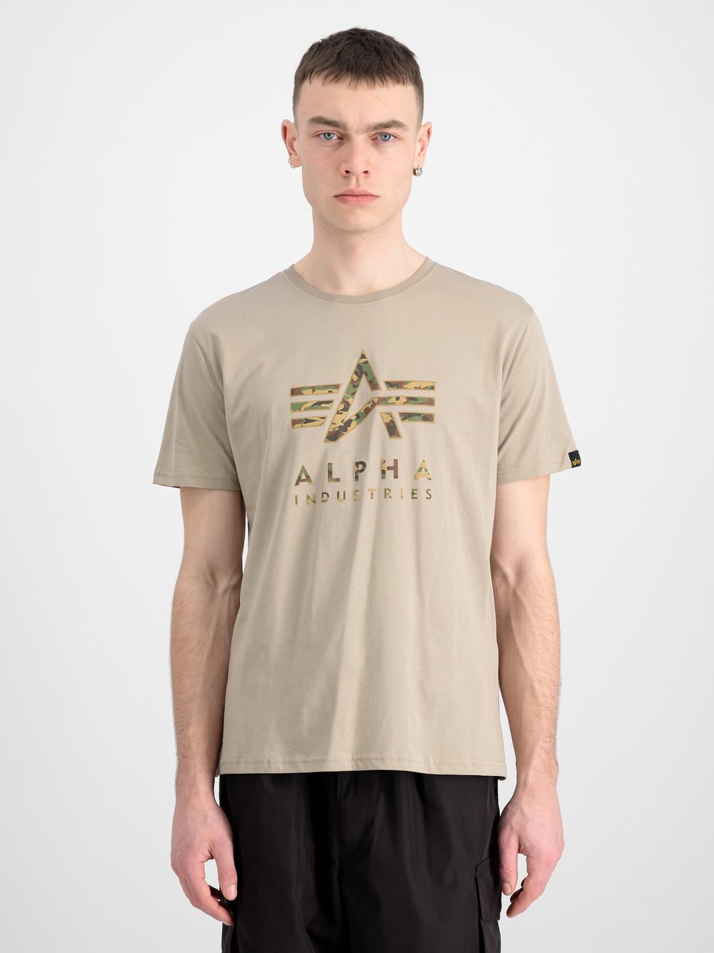 Alpha Industries T-Shirt Herren Baumwolle beige, M