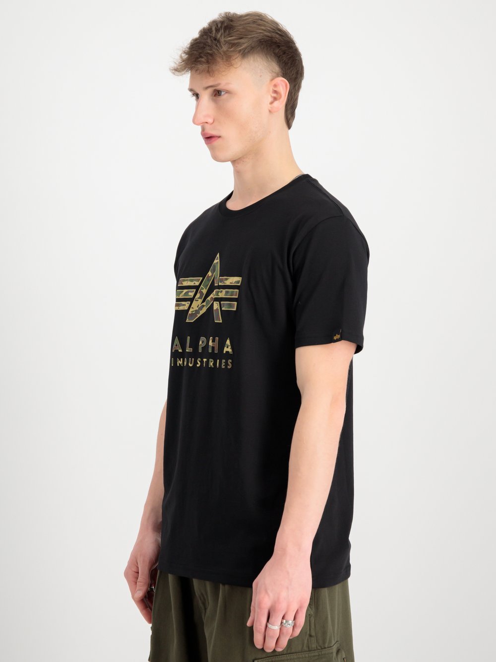Alpha Industries T-Shirt Herren Baumwolle schwarz, M