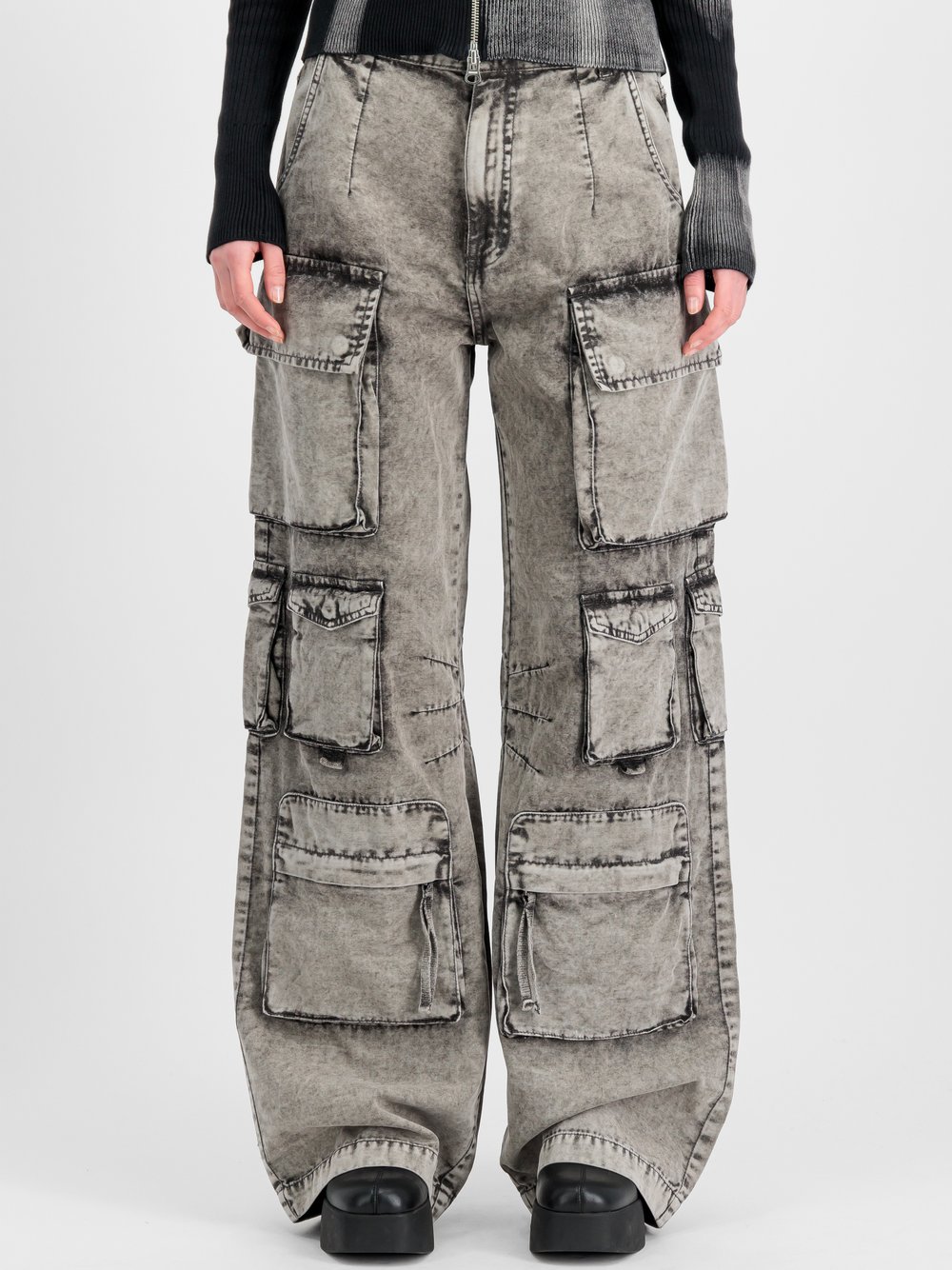Alpha Industries Hose Damen Baumwolle grau, M