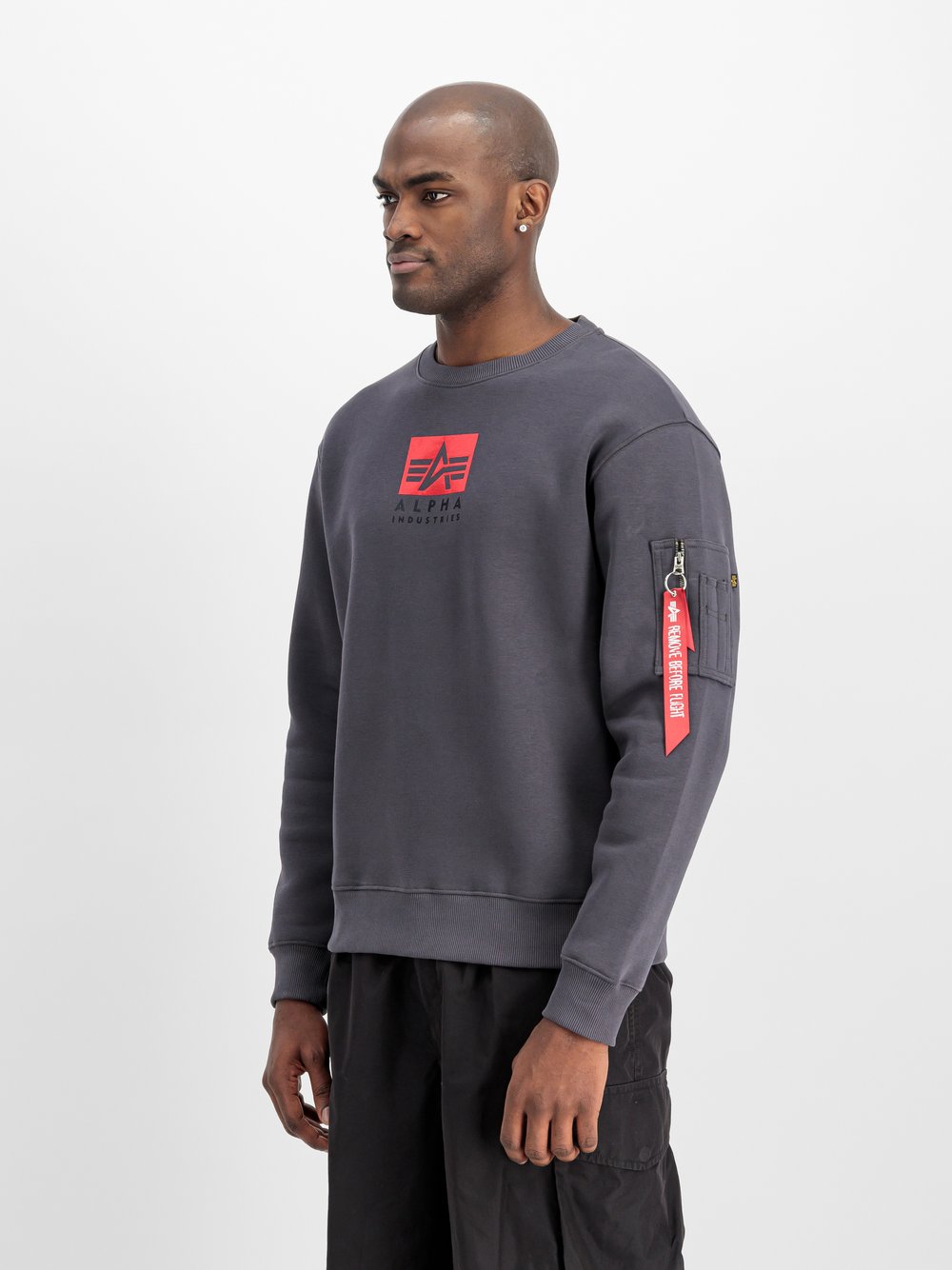 Alpha Industries Sweatshirt Herren Baumwolle grau, L