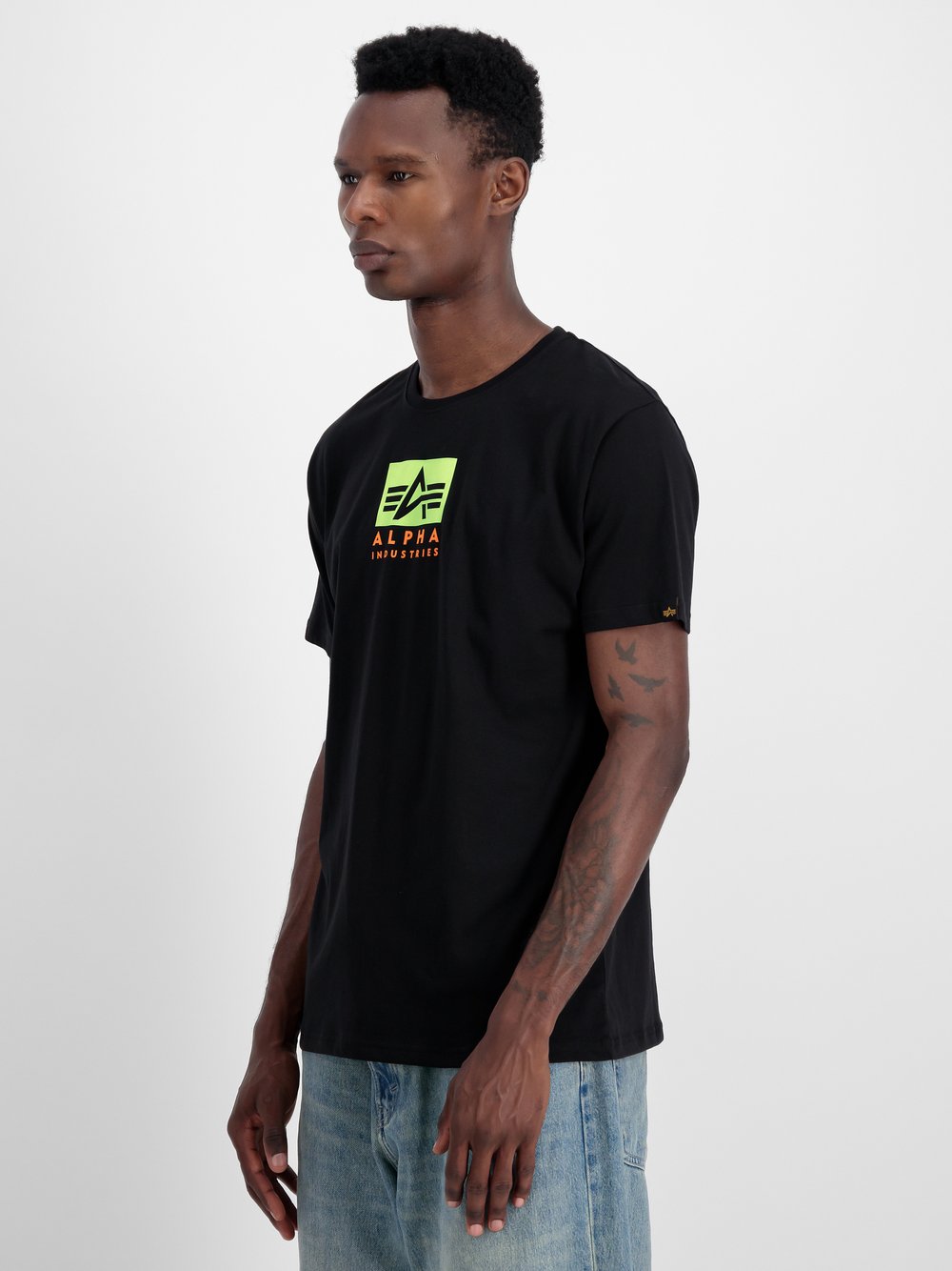 Alpha Industries T-Shirt Herren Baumwolle schwarz, L