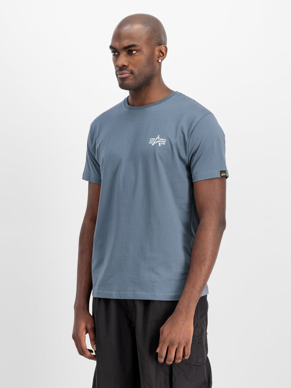 Alpha Industries T-Shirt Herren Baumwolle blau, L