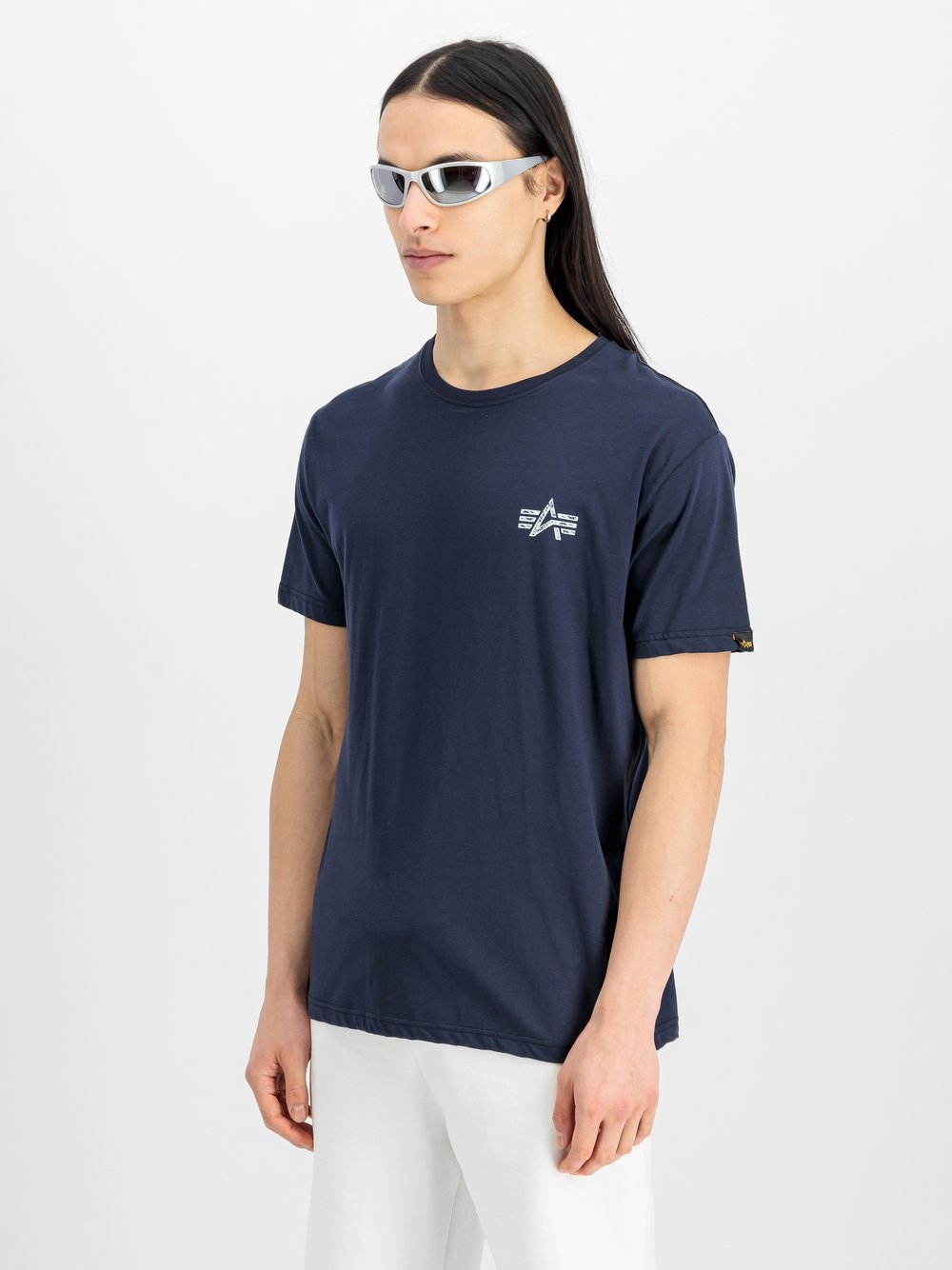 Alpha Industries T-Shirt Herren Baumwolle blau, XL