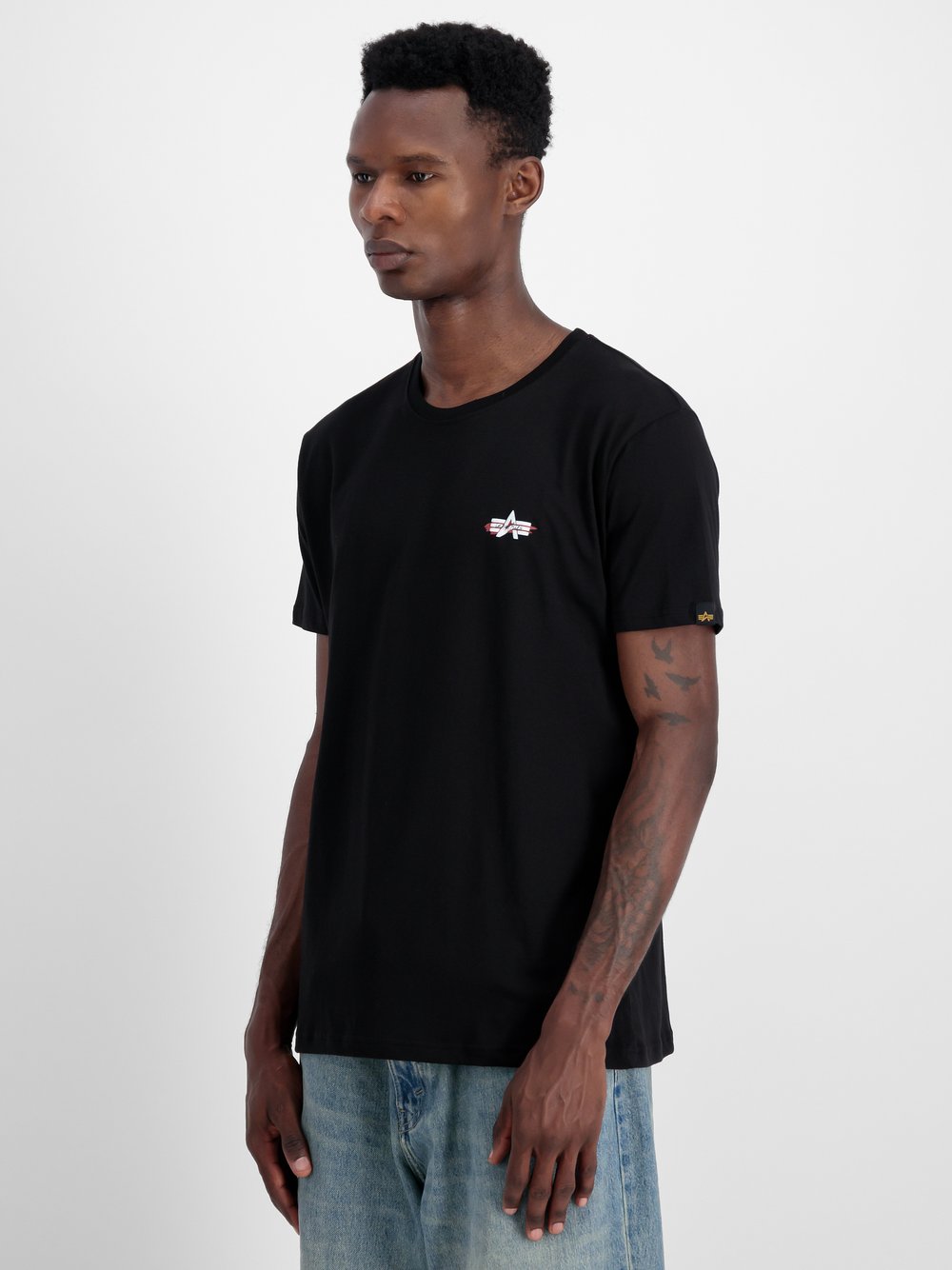 Alpha Industries T-Shirt Herren Baumwolle schwarz, L