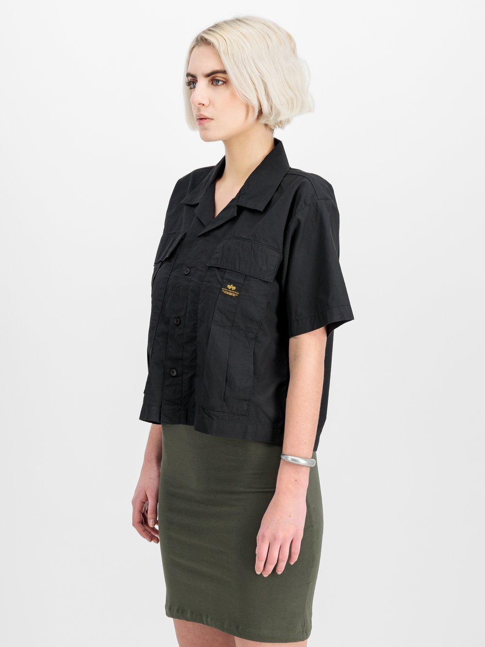 Alpha Industries T-Shirt Damen Baumwolle schwarz, XS