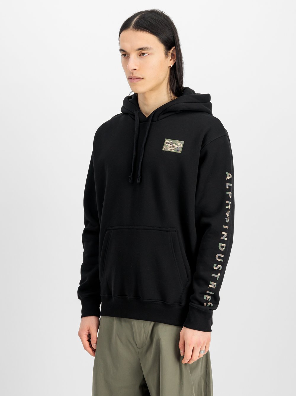 Alpha Industries Kapuzensweatshirt Herren Baumwolle schwarz, XL