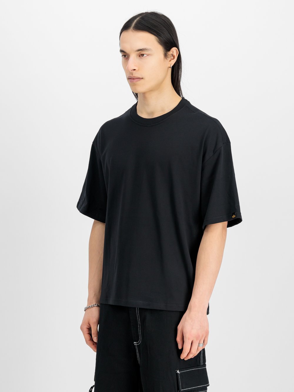 Alpha Industries T-Shirt Herren Baumwolle schwarz bedruckt, XL
