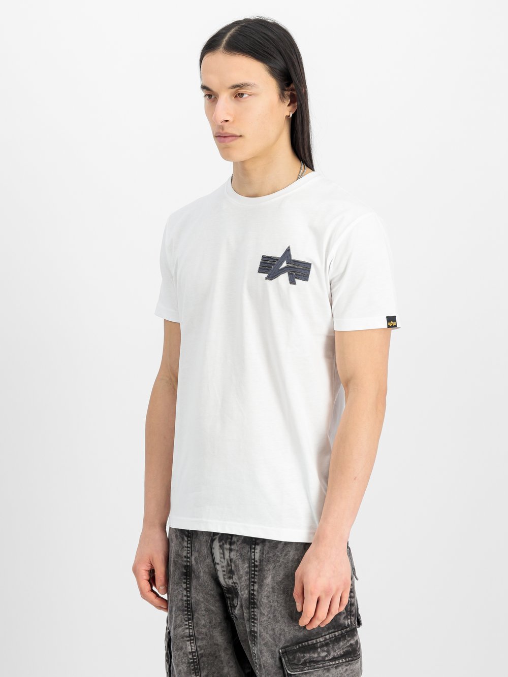 Thumbnail - Alpha Industries T-Shirt Herren Baumwolle weiß bedruckt, XXXL