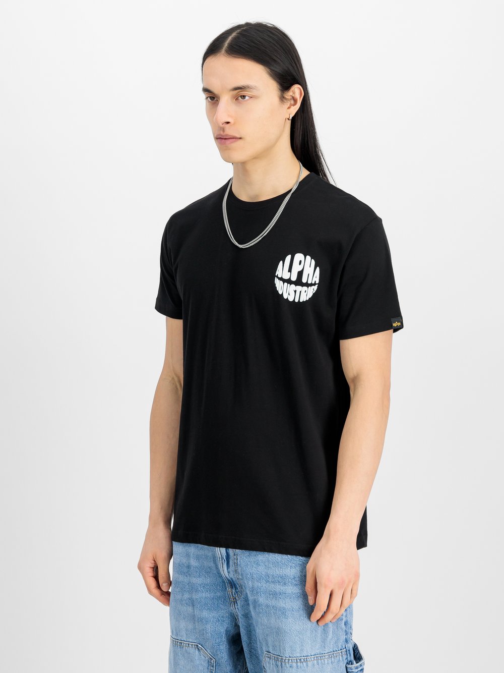 Alpha Industries T-Shirt Herren Baumwolle schwarz, L