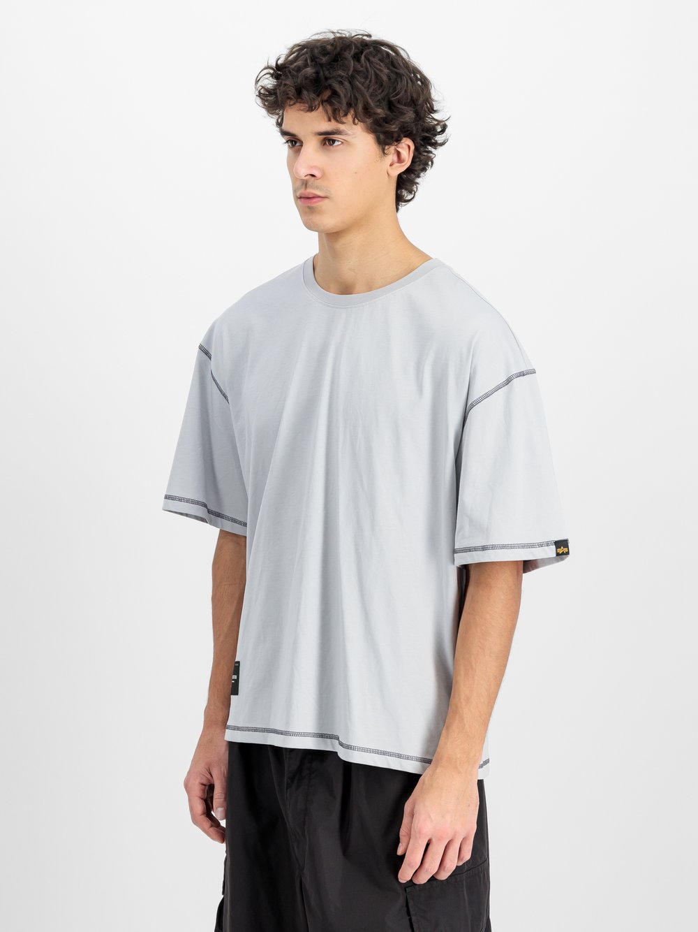 Alpha Industries T-Shirt Herren Baumwolle blau bedruckt, XS