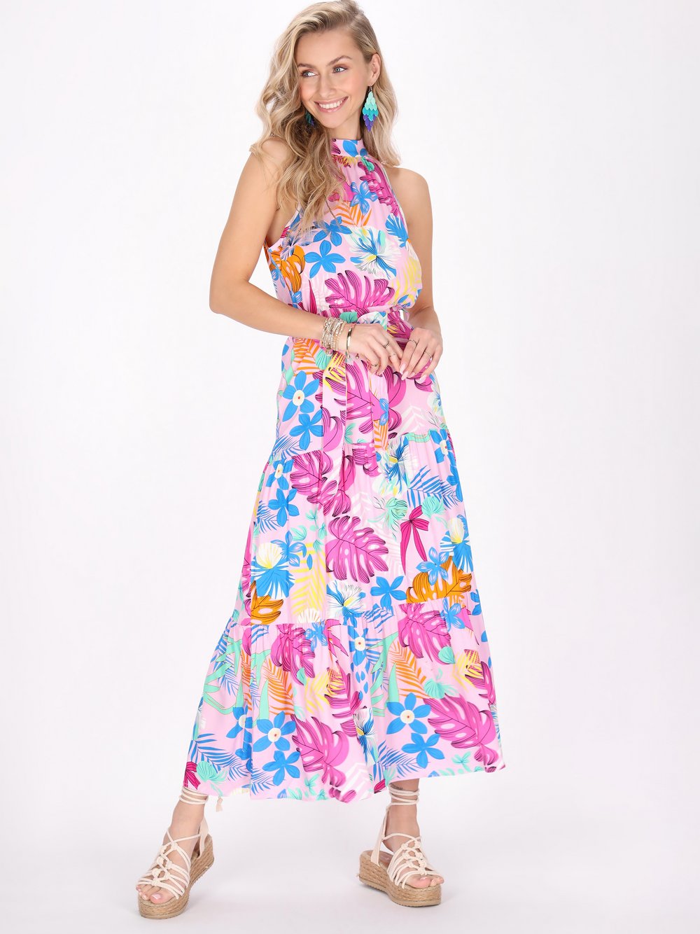 Thumbnail - IZIA Kleid Damen Viskose mehrfarbig bedruckt, M