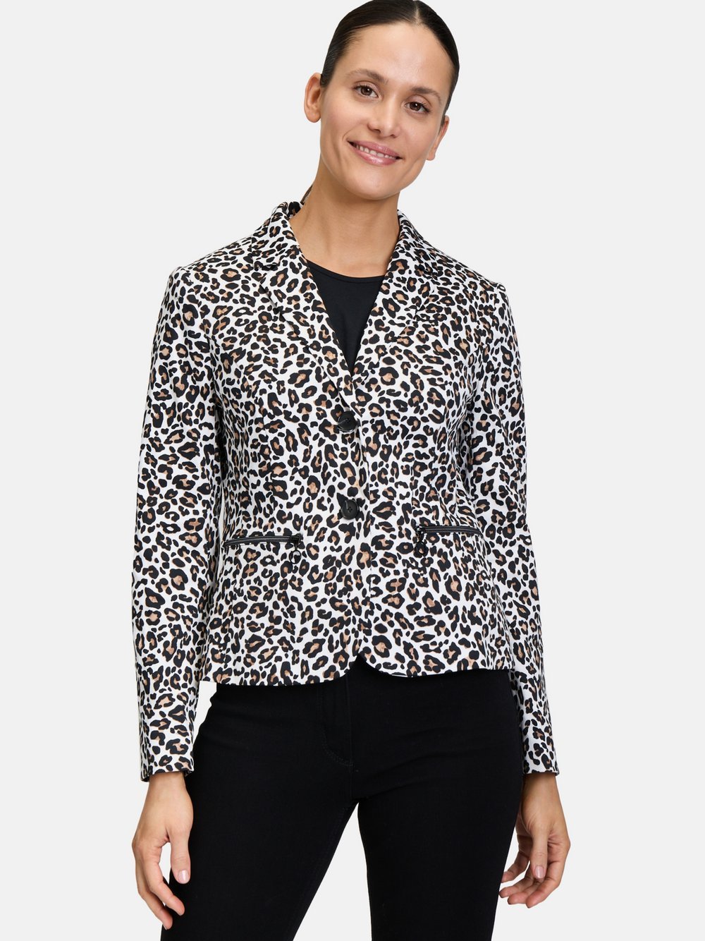 Betty Barclay Kurzblazer Damen Baumwolle mehrfarbig gemustert, 36