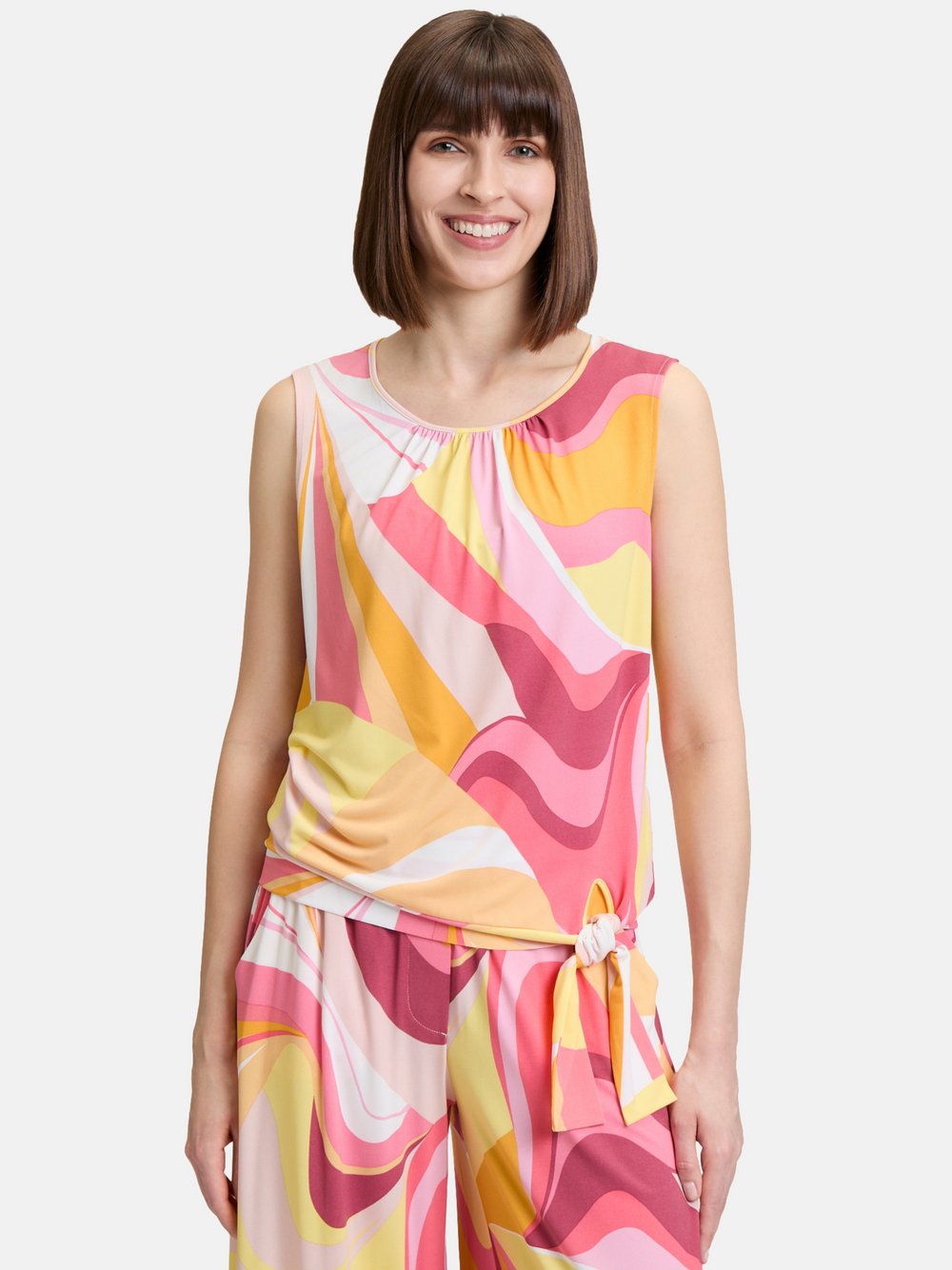 Betty Barclay Rundhals-Shirt Damen rosa gemustert, 44