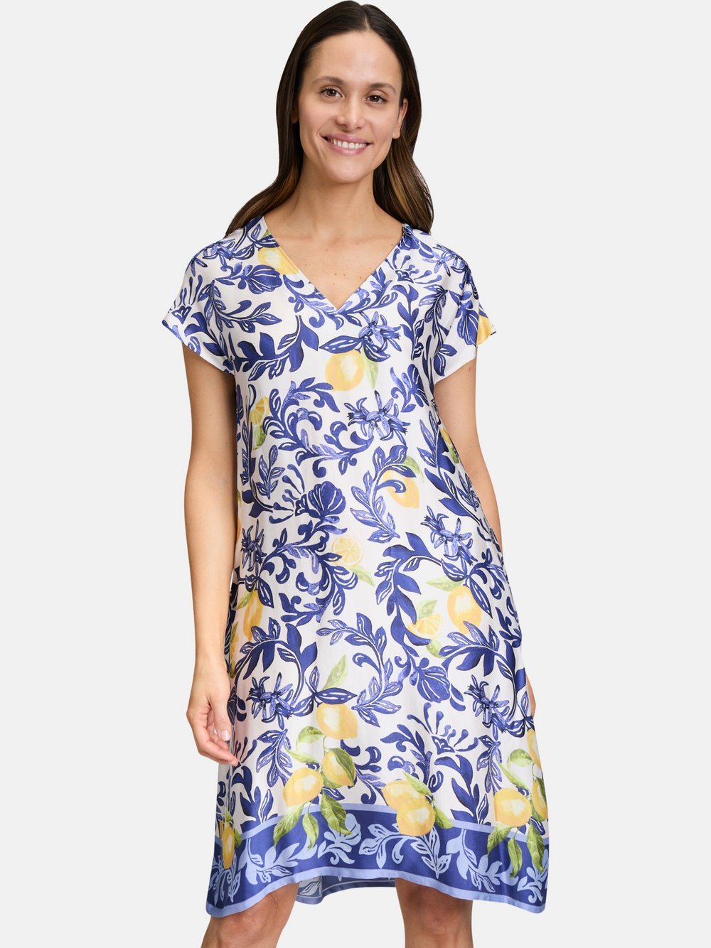 Vera Mont Sommerkleid Damen Viskose weiß bedruckt, 48
