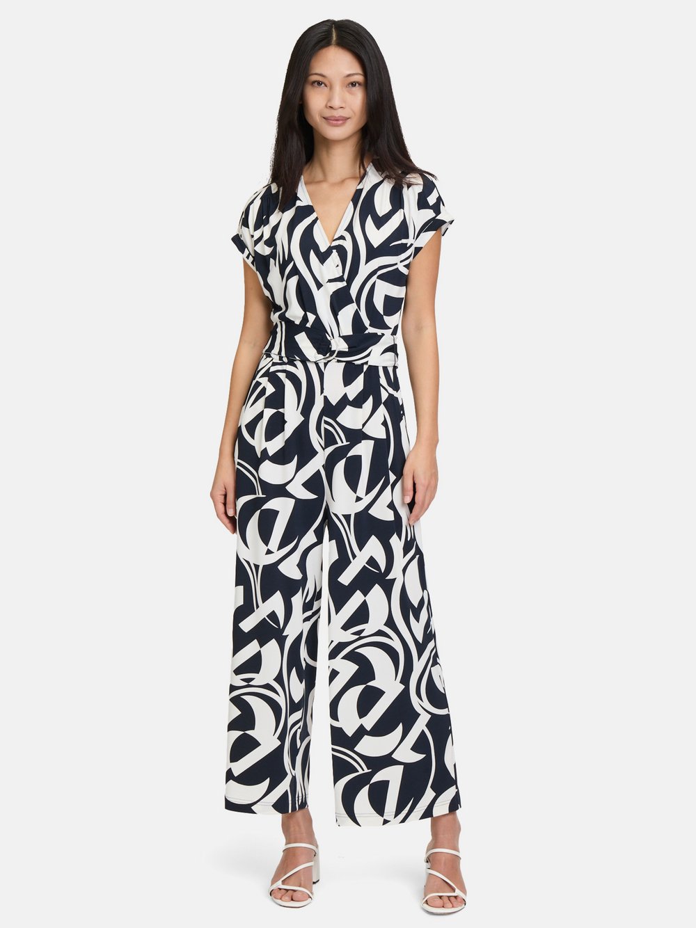 Betty Barclay Jumpsuit Damen blau gemustert, 46