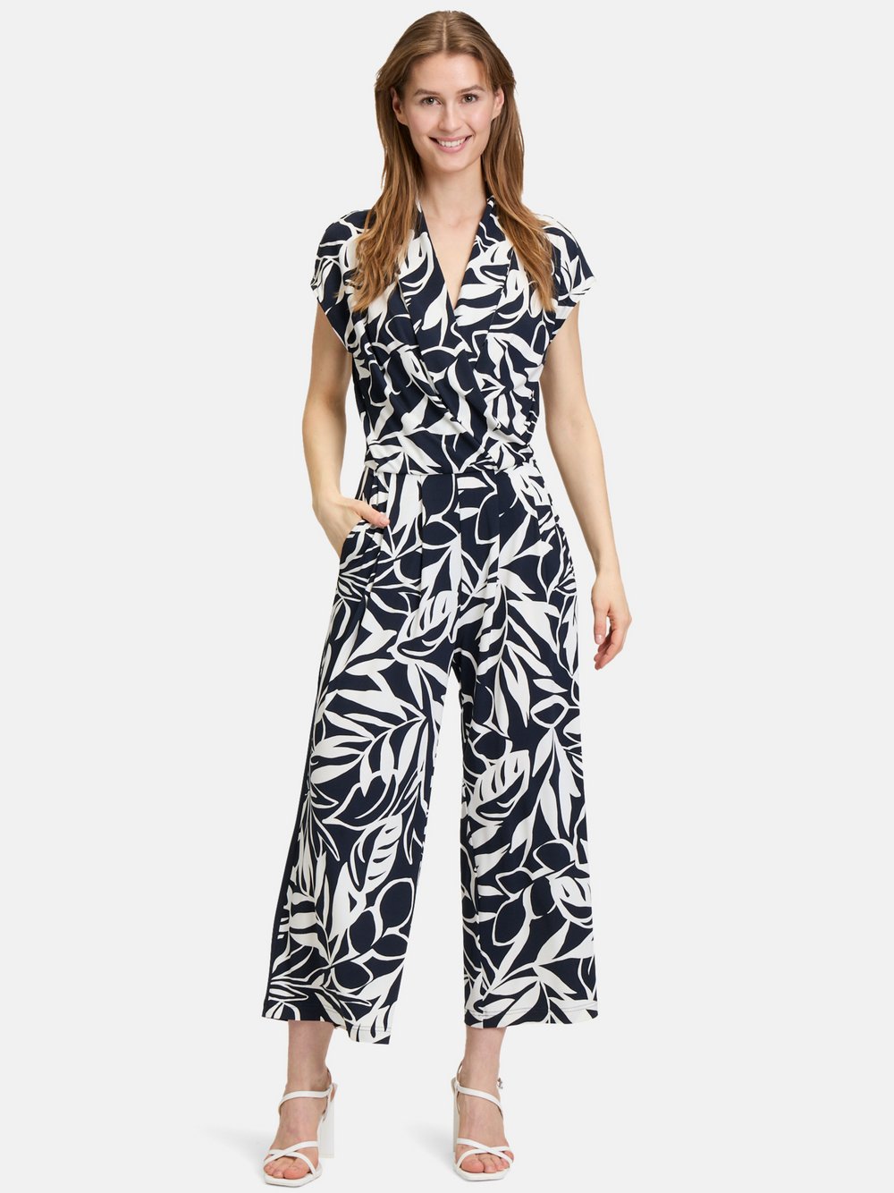 Betty Barclay Jumpsuit Damen blau gemustert, 36