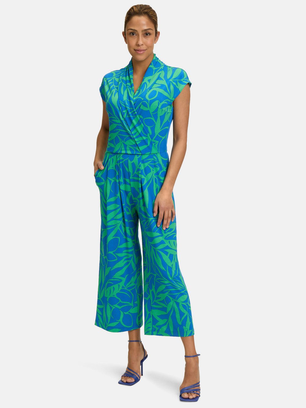 Betty Barclay Jumpsuit Damen grün gemustert, 36