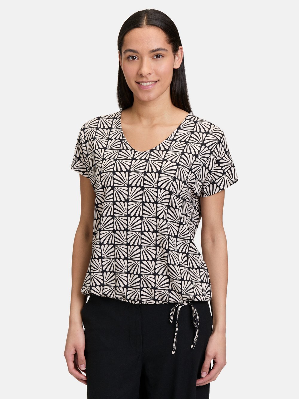 Betty Barclay Printshirt Damen Viskose schwarz gemustert, 42