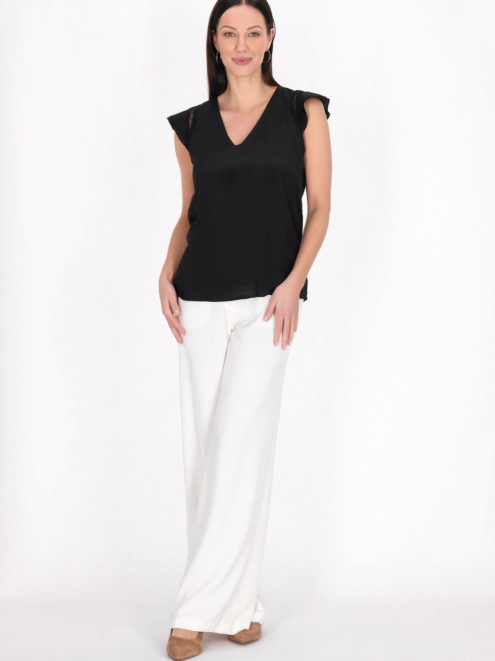 Usha Top Damen schwarz, M