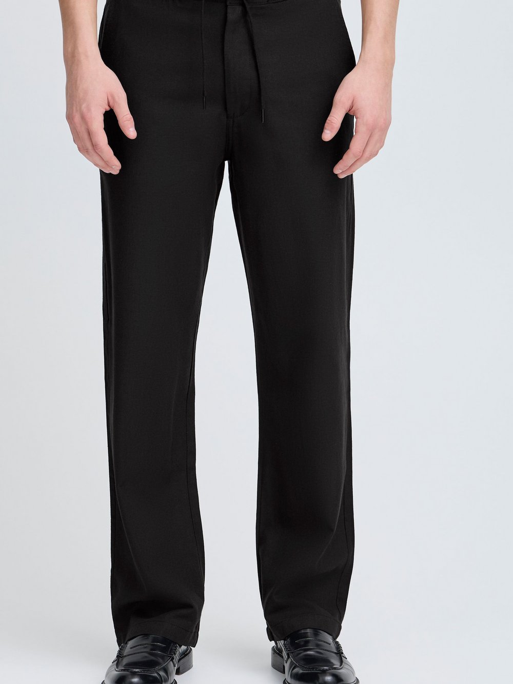 Kronstadt Chinohose Herren Baumwolle schwarz meliert, L