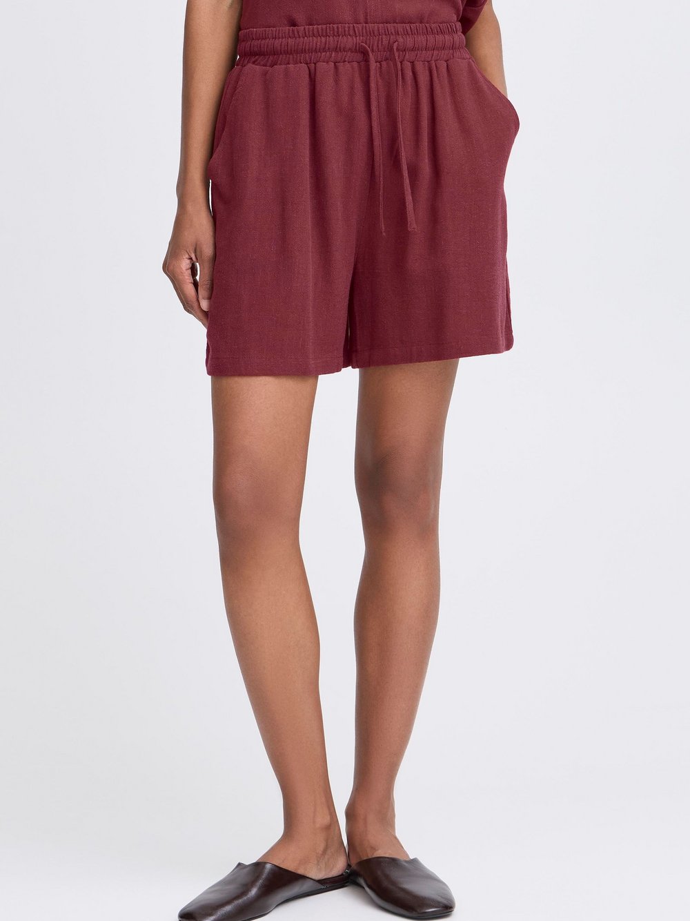 B.Young Leinenhose Damen Viskose rot, 34