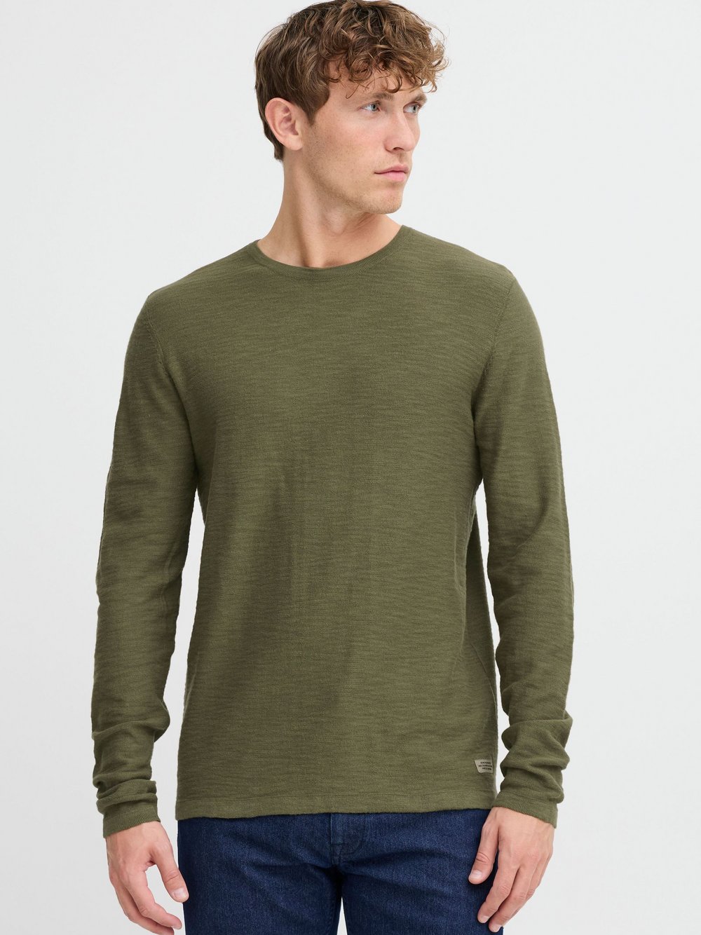 Thumbnail - BLEND Strickpullover Herren Baumwolle grün, XL