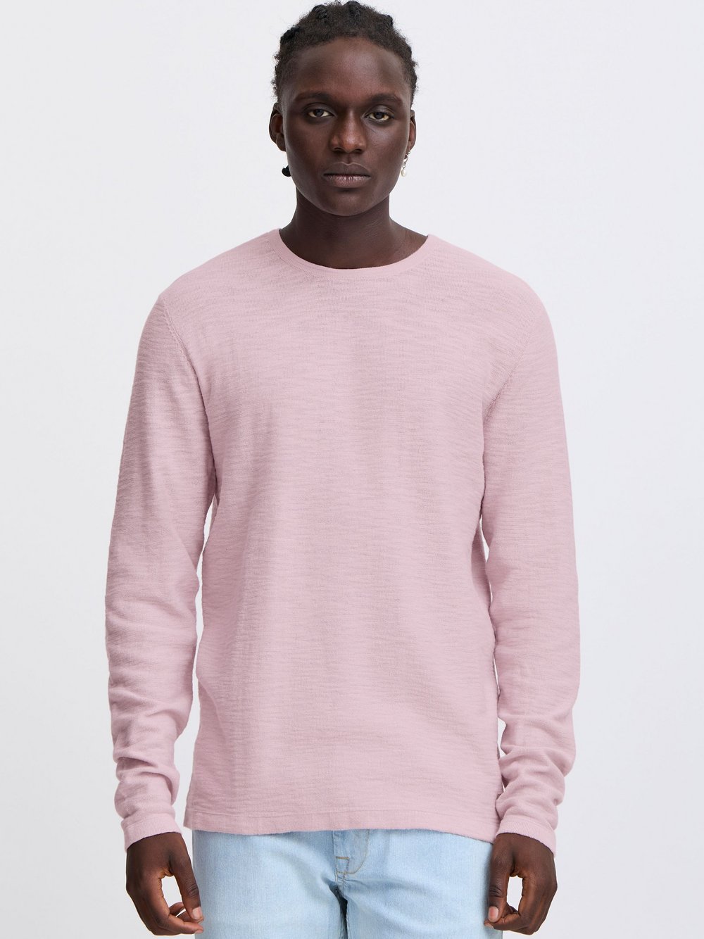 BLEND Strickpullover Herren Baumwolle rosa, S