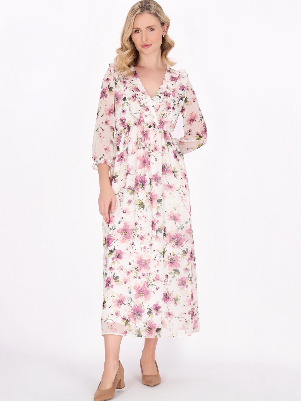 Thumbnail - Usha Kleid Damen mehrfarbig gemustert, L