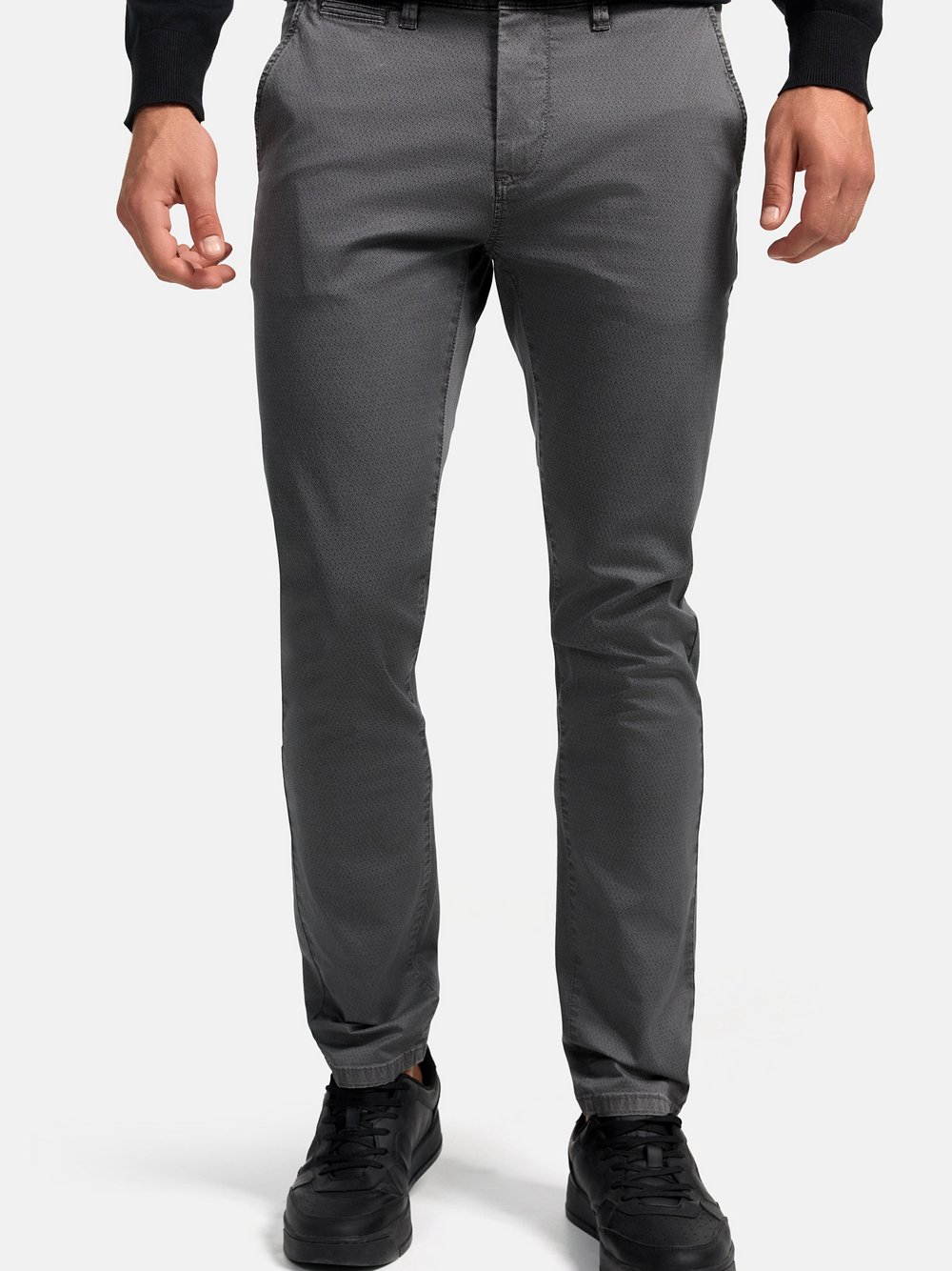 Indicode Chinohose Herren Baumwolle grau, 36-32