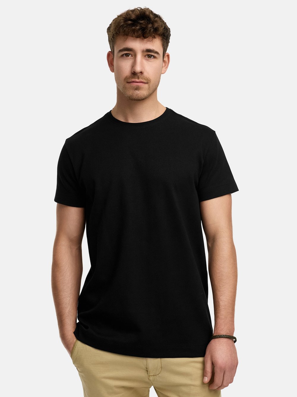 Indicode T-Shirt Herren Baumwolle schwarz, XL