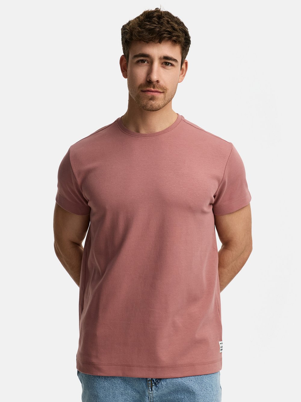 Indicode T-Shirt Herren Baumwolle rosa, M