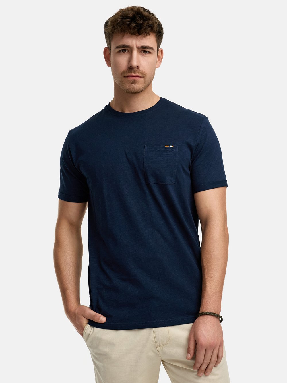 Indicode T-Shirt Herren Baumwolle blau, M