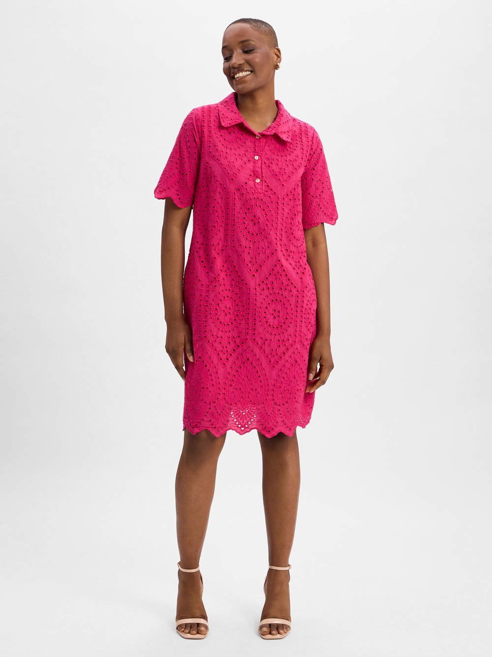 Cartoon Freizeitkleid Damen Baumwolle pink, 38
