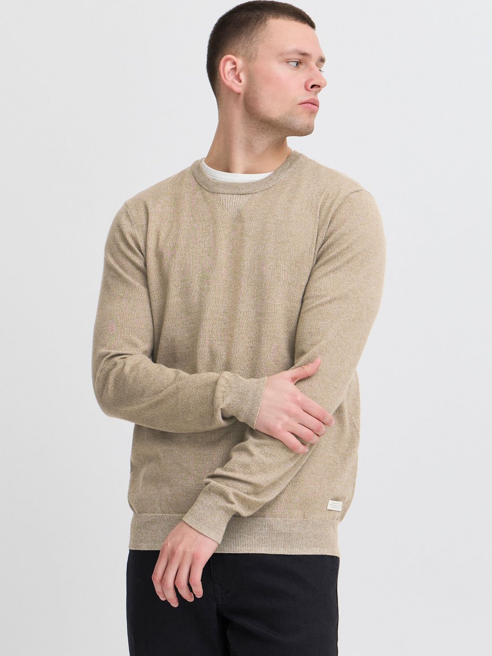 BLEND Rundhalspullover Herren braun, XXL