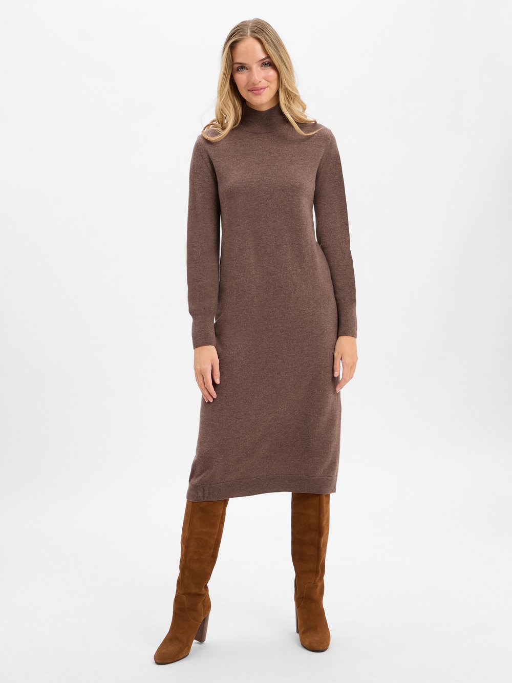 MAERZ Strickkleid Damen Schurwolle braun, 46