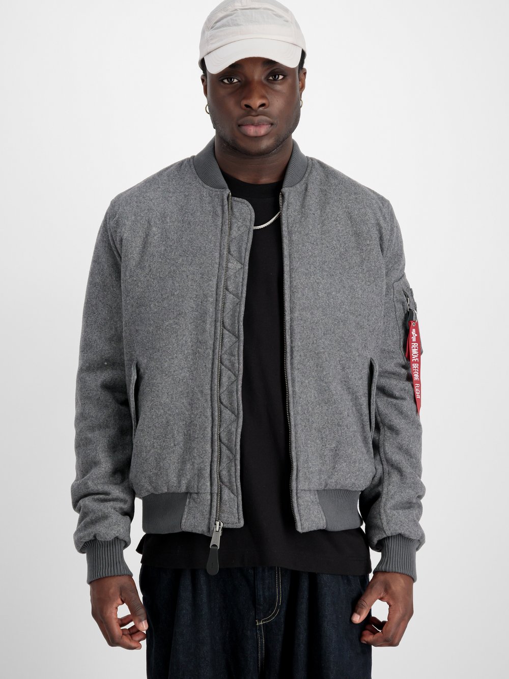 Alpha Industries Bomberjacke Herren silber, XL