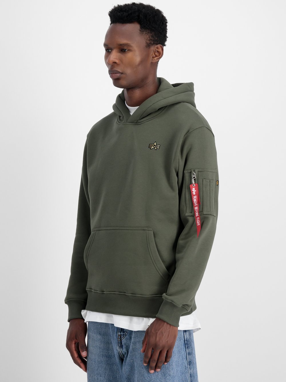 Alpha Industries Kapuzensweatshirt Herren grün, L
