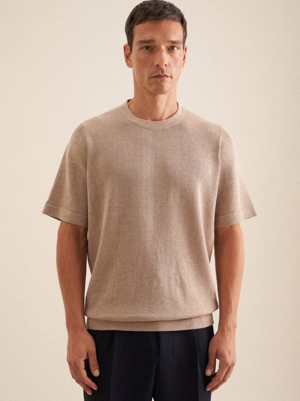 Seidensticker T-Shirt Herren Baumwolle beige, XL