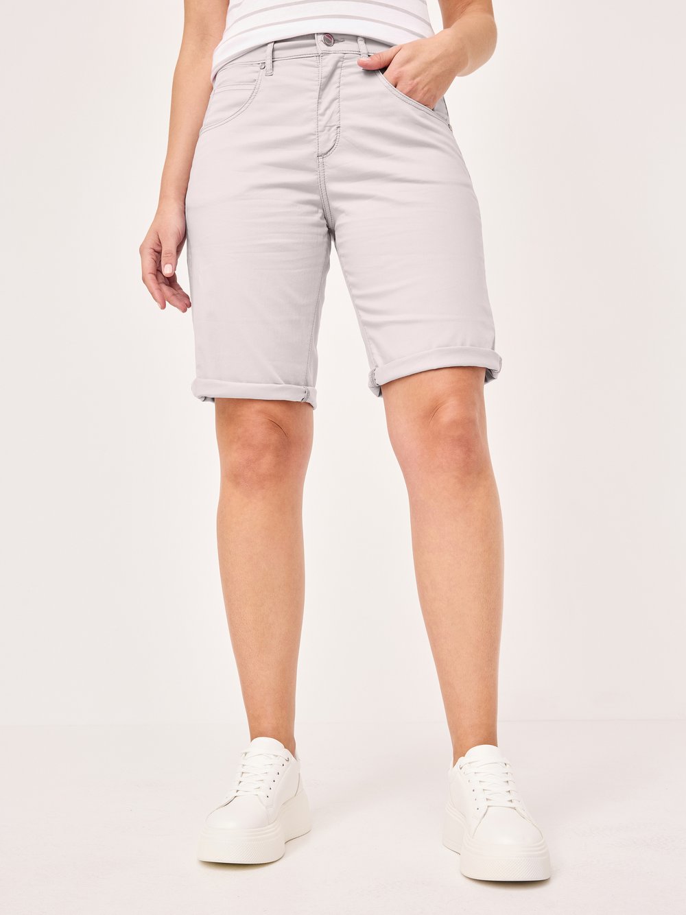 Thumbnail - Paddock`s Bermuda Damen Baumwolle grau, 38