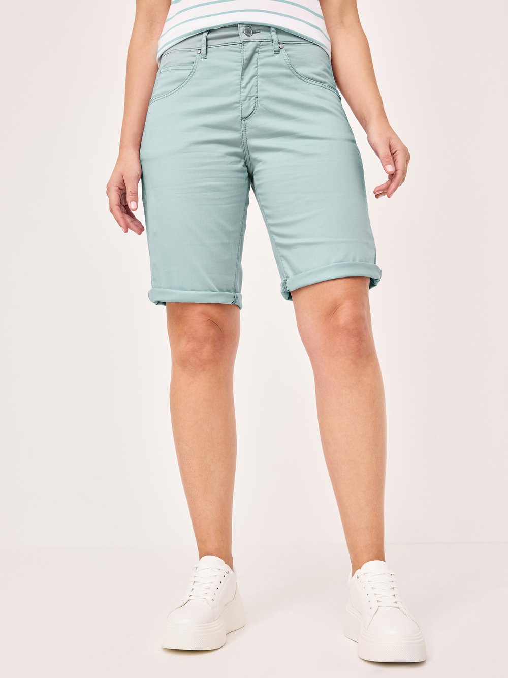Thumbnail - Paddock`s Bermuda Damen Baumwolle blau, 40