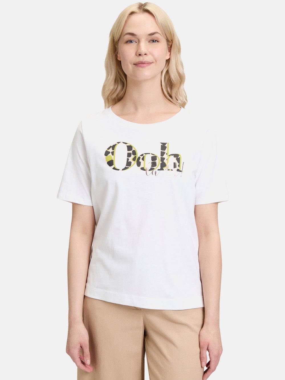 Betty Barclay Basic Shirt Damen Baumwolle weiß bedruckt, 48