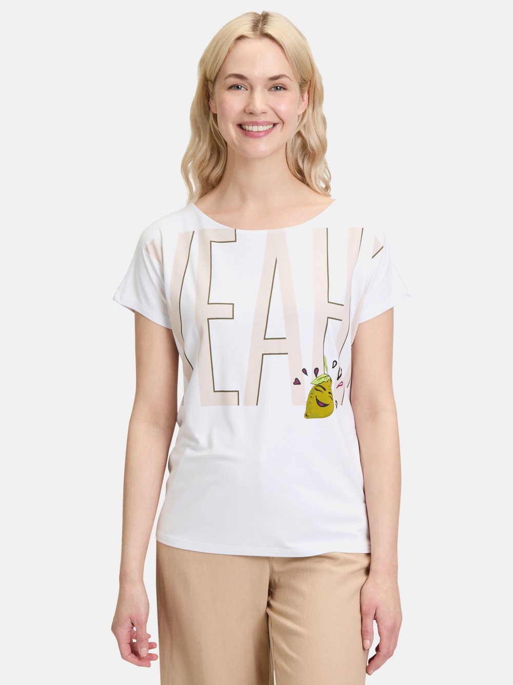 Betty Barclay Basic Shirt Damen Viskose weiß bedruckt, 48