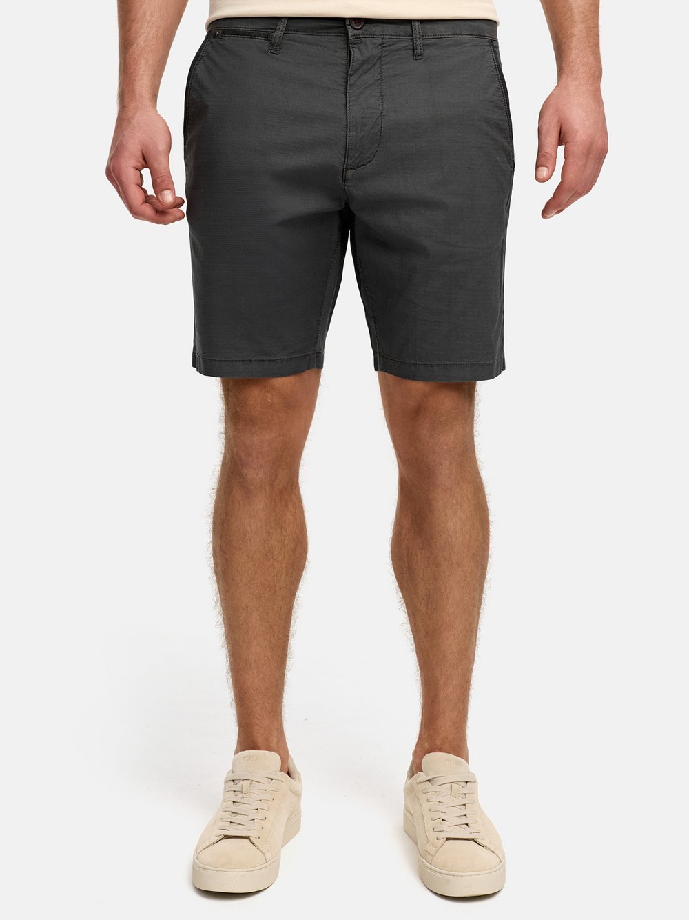 Indicode Shorts Chino Herren Baumwolle grau, XXL