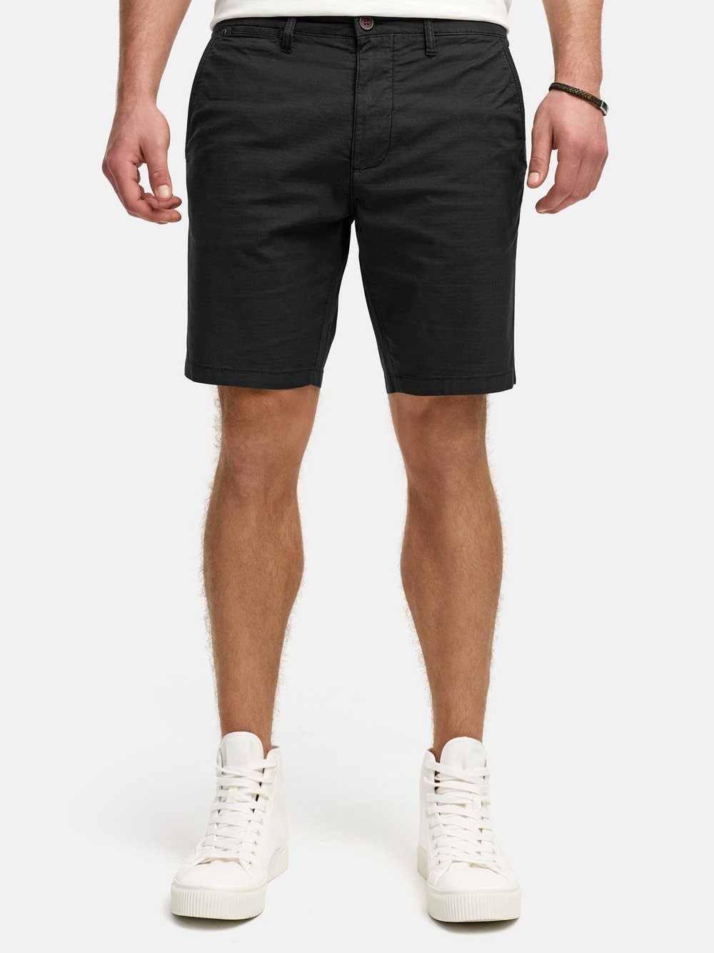 Indicode Shorts Chino Herren Baumwolle schwarz, S