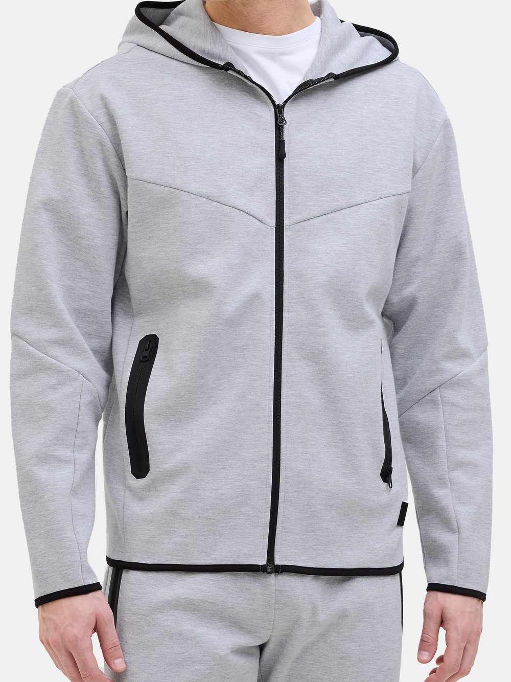Thumbnail - Jack & Jones Hoodie Herren grau, XXL