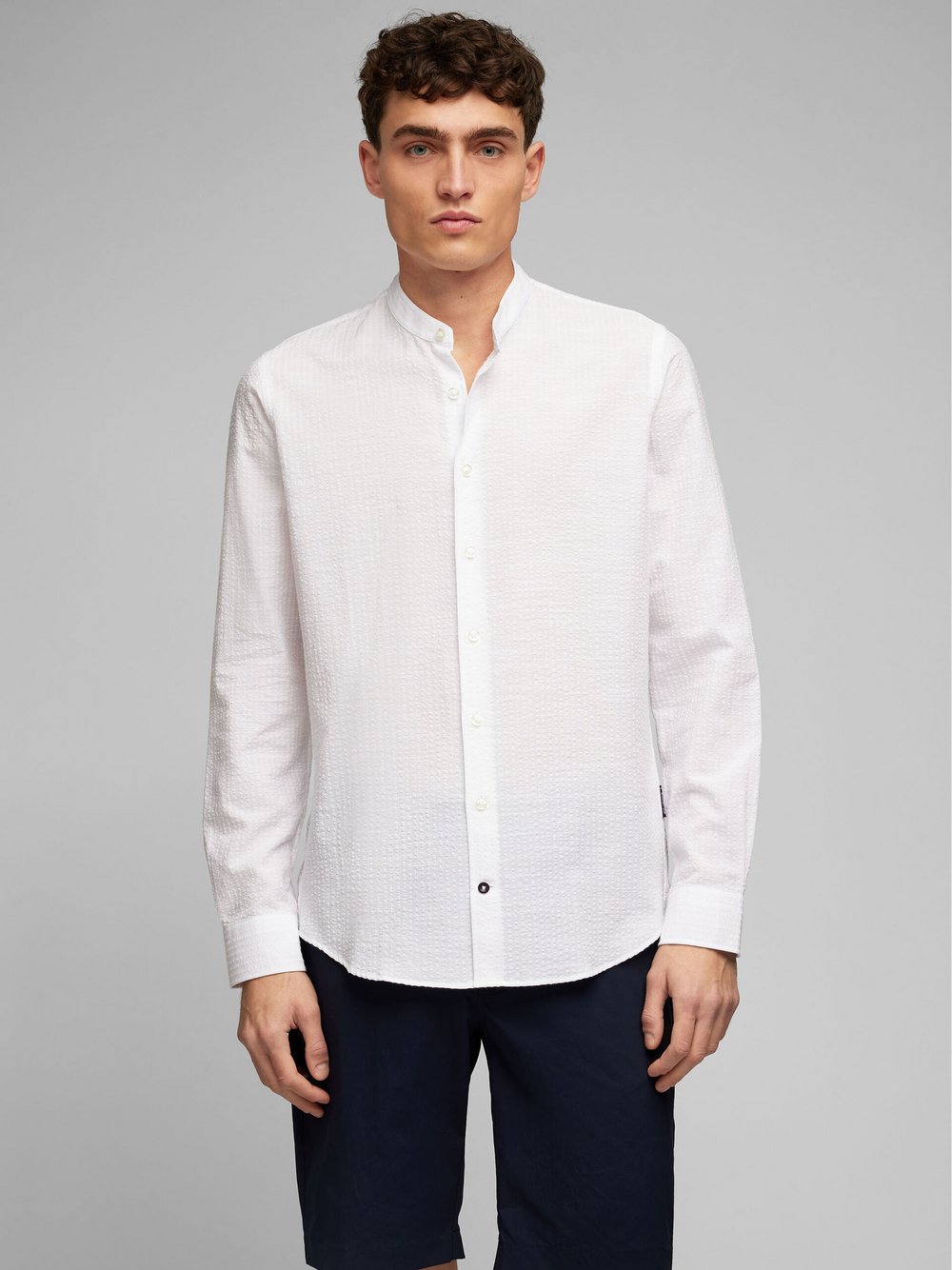 Daniel Hechter Hemd Herren Modern Fit Baumwolle weiß, L