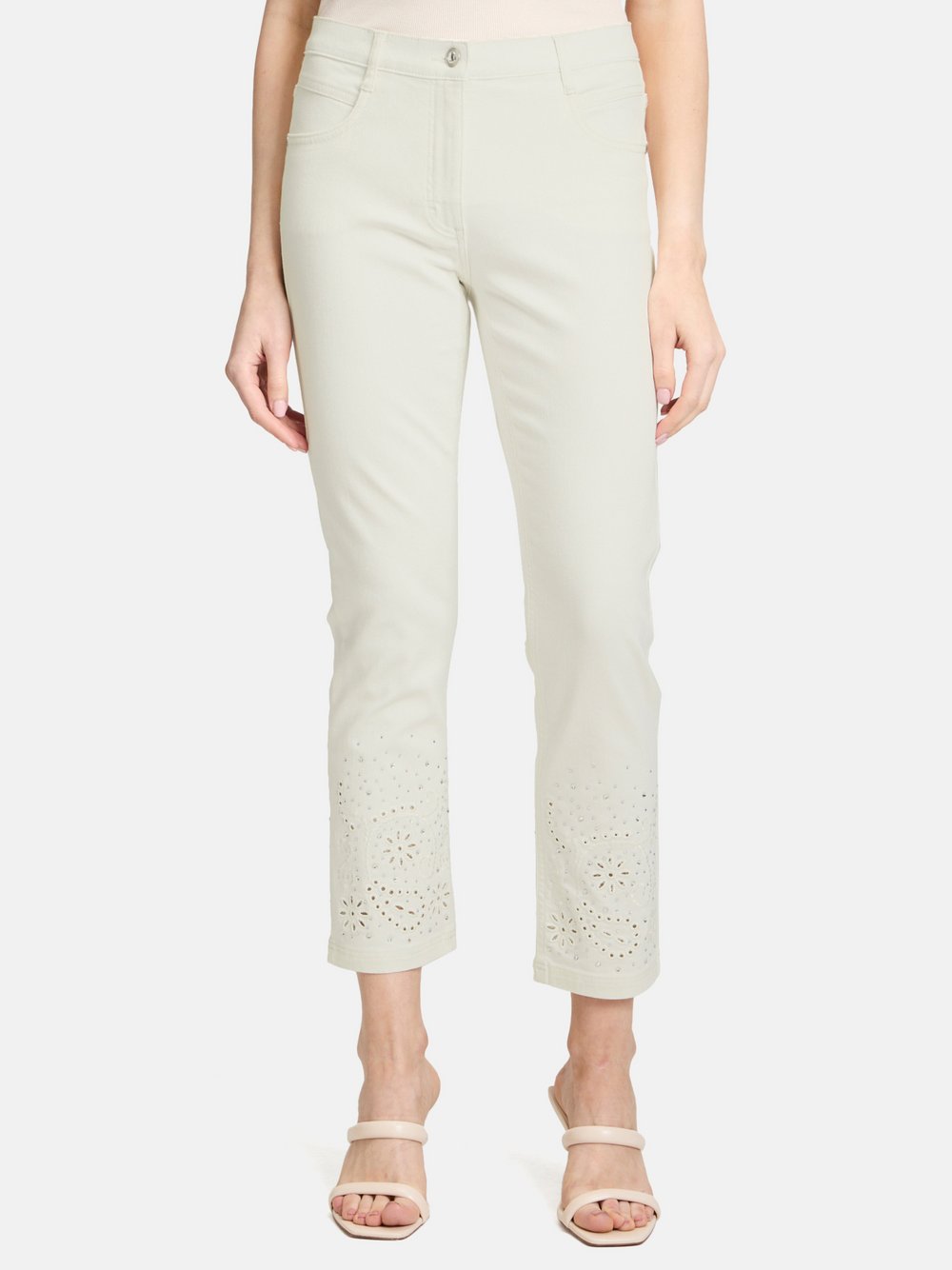 Betty Barclay Casual-Hose Damen Baumwolle weiß, 44
